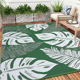 Outdoor Reversible Mat Modern Plastic Straw Area Rugs Large Floor Mat for Picnic Beach Camping
