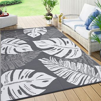 Outdoor Reversible Mat Modern Plastic Straw Area Rugs Large Floor Mat for Picnic Beach Camping