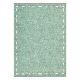 Bow Washable Area Rugs for Living Room, Non Slip Soft Rugs, Low Pile Foldable Area Rug