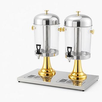 4.4Gallon Beverage Dispenser with Ice Core,Stainless Steel Large Cold Drink Dispenser with Stand