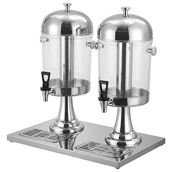 4.4Gallon Beverage Dispenser with Ice Core,Stainless Steel Large Cold Drink Dispenser with Stand