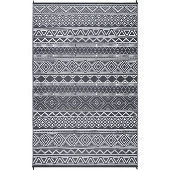 Outdoor Waterproof Rug, Reversible Camping and RV Patio Mat, Plastic Straw Design, Easy-to-Clean
