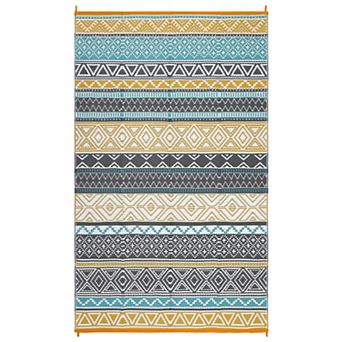 Outdoor Waterproof Rug, Reversible Camping and RV Patio Mat, Plastic Straw Design, Easy-to-Clean