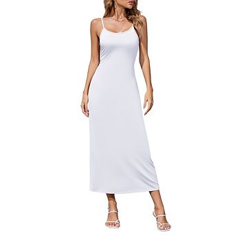 Women's Spaghetti Strap Maxi Dress Sleeveless Bodycon Casual Long Tank Dress