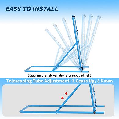 Dual-Mode Soccer Goal and Rebounder Net,Adjustable Angle Training Net for, Passing, and Ball Control