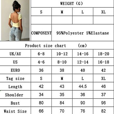 Women's Short Sleeve Crop Top Scoop Neck Fitted Basic Casual Ribbed T-Shirt