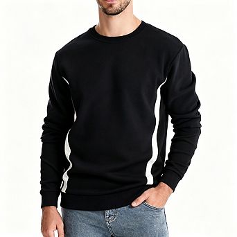 Mens Cotton Fleece Pullover Sweatshirts Crewneck Cozy Casual Athletic Daily Workout Sweat Shirt Tops