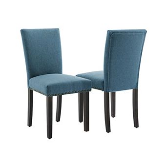 2 pc Modern Dining Chairs, Padded Seat with Ergonomic Support Design for Kitchen and Living Room