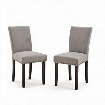 2 pc Modern Dining Chairs, Padded Seat with Ergonomic Support Design for Kitchen and Living Room