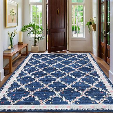 Pearl Finish Velvet Carpet Washable Foldable Printed Rug for Bedroom Use