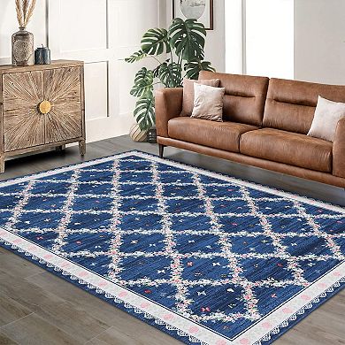 Pearl Finish Velvet Carpet Washable Foldable Printed Rug for Bedroom Use