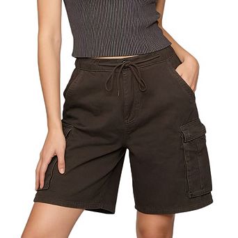 Womens Summer Shorts Relaxed Loose High Waist Casual 4 Pocketed Hiking Cargo Outdoor Outfits
