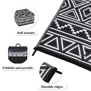 Gray Double Sided Outdoor Area Rugs Waterproof Sun Proof Grass Carpet