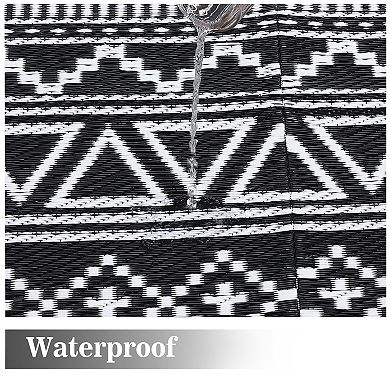 Gray Double Sided Outdoor Area Rugs Waterproof Sun Proof Grass Carpet