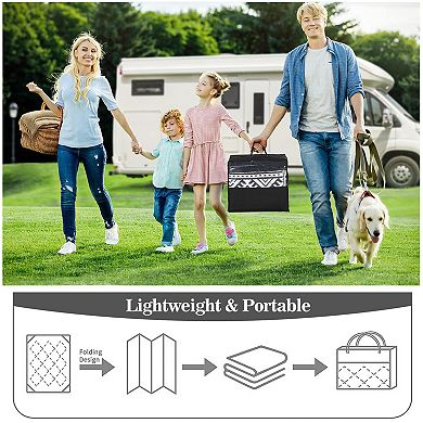 Gray Double Sided Outdoor Area Rugs Waterproof Sun Proof Grass Carpet