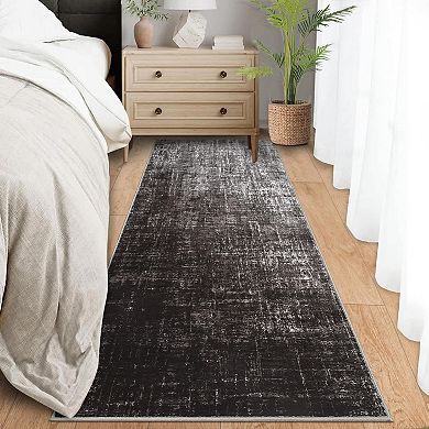 Grey Modern Abstract Bedroom Living Room Dining Room Soft Non Slip Indoor Modern Polyester