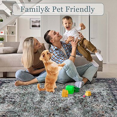 Plush Pearl Velvet Foldable Area Rugs Soft & Durable Washable Carpet Mat for Cozy Home
