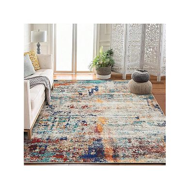 Modern Abstract Boho Washable Area Rug High Traffic Areas Living Room Bedroom Kitchen Dining