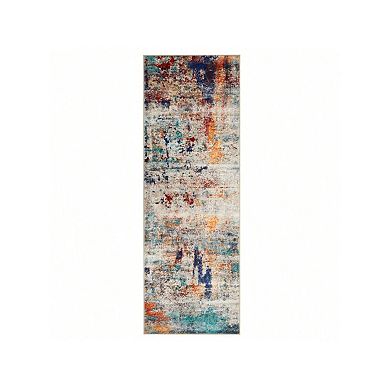 Modern Abstract Boho Washable Area Rug High Traffic Areas Living Room Bedroom Kitchen Dining