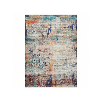 Modern Abstract Boho Washable Area Rug High Traffic Areas Living Room Bedroom Kitchen Dining