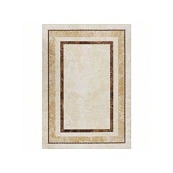 Modern Bordered Washable Runners For Hallways Kitchen Runner Rug Ultra Thin.