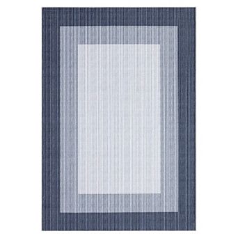 Polyester Green Rectangular Indoor Geometric Bordered Modern Machine Washable Runner Rug