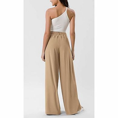 Women's High Waist Pleated Wide Leg Pants