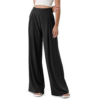 Women's High Waist Pleated Wide Leg Pants