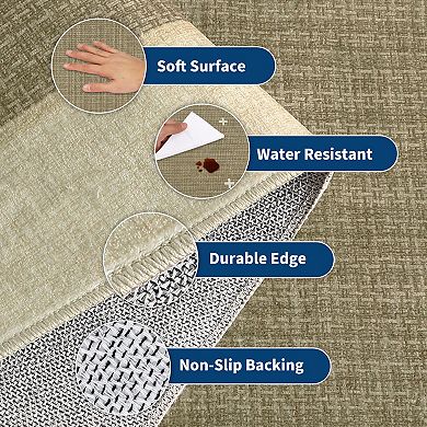 Modern Bordered Rug Geometric Carpet Contemporary Cross Motifs Dot Area Rug