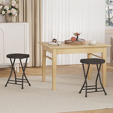 Folding Stool Bar Stool with Handle, Anti-Slip Feet, 600Lbs for Indoor/Outdoor Kitchen & Home