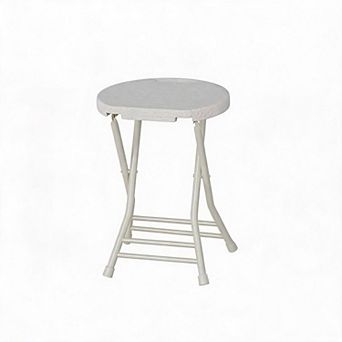 Folding Stool Bar Stool with Handle, Anti-Slip Feet, 600Lbs for Indoor/Outdoor Kitchen & Home