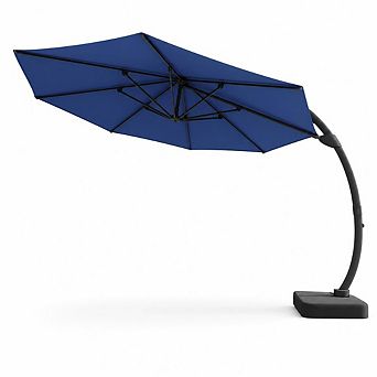 ANIXOL Cantilever Patio Umbrella with Base Heavy Duty Offset Outdoor Umbrella