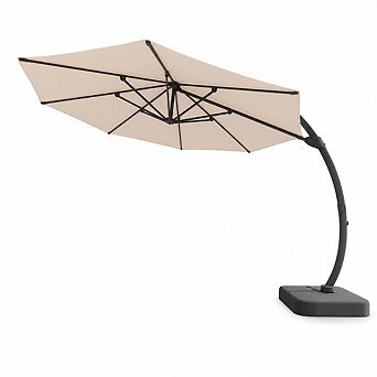 ANIXOL Cantilever Patio Umbrella with Base Heavy Duty Offset Outdoor Umbrella