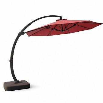ANIXOL Cantilever Patio Umbrella with Base Heavy Duty Offset Outdoor Umbrella