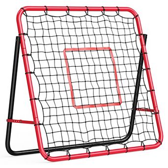 Rebounder Net with Quick-Switch Angle, Soccer Pitchback Trainer for Control & Passing Practice