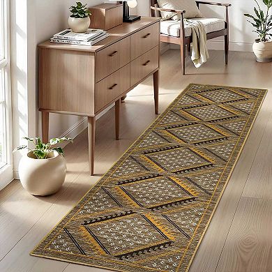 Rectangular Geometric Modern Bedroom Living Room Dining Rom Soft Non Slip Polyester Machine