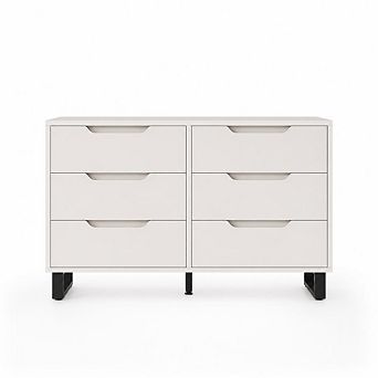 6 Dresser for Bedroom, 47.2" Wide Dresser,Freestanding Vertical Drawer Cabinet with Storage