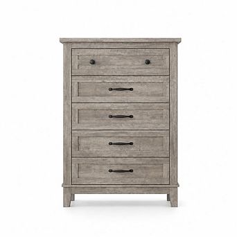 5 Dresser for Bedroom,Tall Vertical Drawer Dresser with Storage,Freestanding Wooden Closet Chest