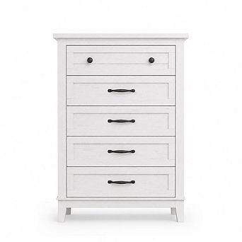 5 Dresser for Bedroom,Tall Vertical Drawer Dresser with Storage,Freestanding Wooden Closet Chest