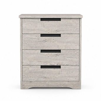 4 Drawers Nightstand for Bedroom,Wood Bedside Table,Freestanding Vertical Drawer Cabinet
