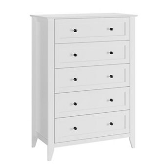 5 Drawer Dresser for Bedroom,Tall Dresser Closet Organizer,Wood Dresser with Deep Space for Entryway