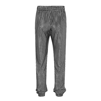 Mens Metallic Shiny Pants Holographic Rave Outfit Glimmering Party Drawstring Pants With Pockets