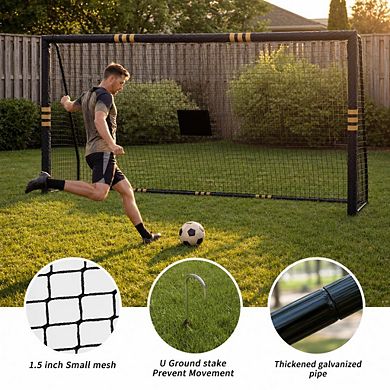 8Ft Soccer Goal with Foam Padded Posts,Weatherproof Net,Easy Assembly,Metal Structure,Anti-Collision