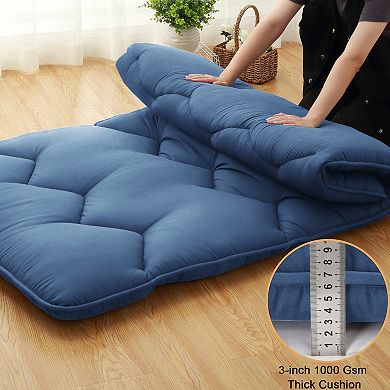 Multi-Functional Roll-Up Sleeping Mat, Portable Futon Tatami Mattress for Guests Modern Home