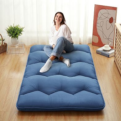 Multi-Functional Roll-Up Sleeping Mat, Portable Futon Tatami Mattress for Guests Modern Home
