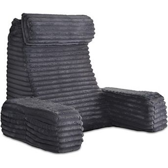 XL Back Pillow for Bed Sitting Up with Built in Arms