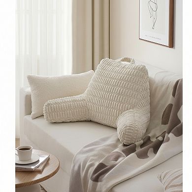 Reading Pillow Backrest with Shredded Memory Foam and Arms