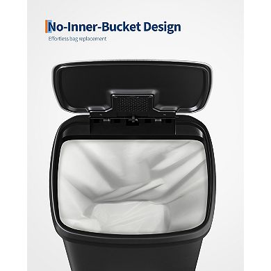 Durable Plastic Trash Can, Large Capacity Household Waste Bin, Lightweight Utility Storage Bucket