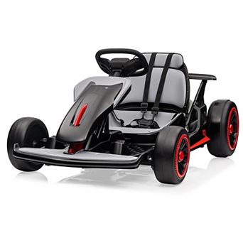 Electric Go Kart for Kids, 24V 7AH Battery 400W Powerful Motors, 8MPH Drift Kart Car Ages 6-12