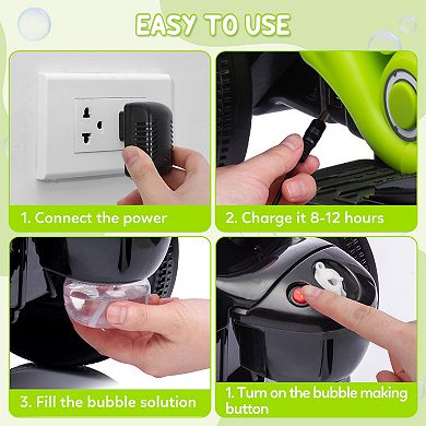 Kids Electric Motorcycle with Bubble Function, 6V Battery Powered Ride On Motorbike Toy for Kids 3